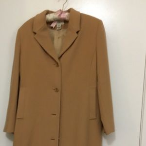 Ladies L L Bean camel coat.  Size 14P